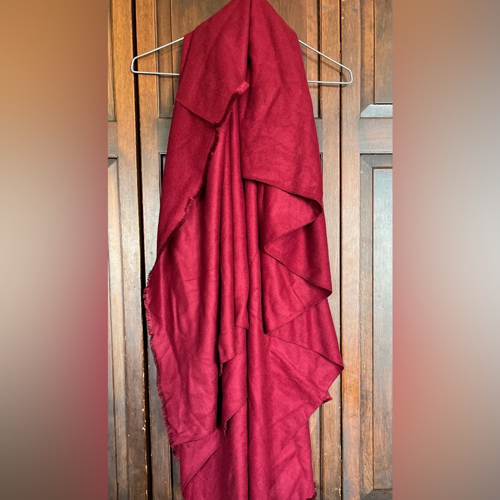 Soft Red Wrap Shawl
